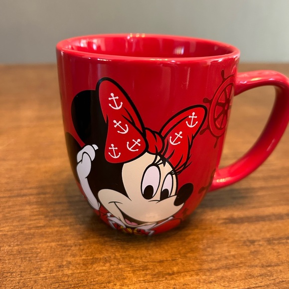 Disney Cruise Line Nautical Mickey and Minnie Red and Blue Coffee Mugs - Picture 3 of 9